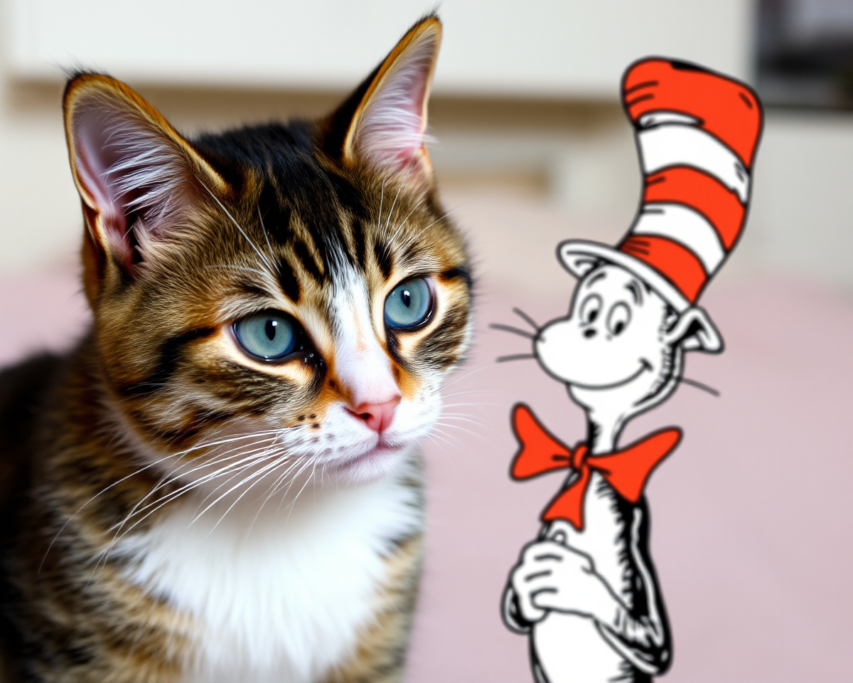 Cat and the Hat Pictures: Fanciful Illustrations Display