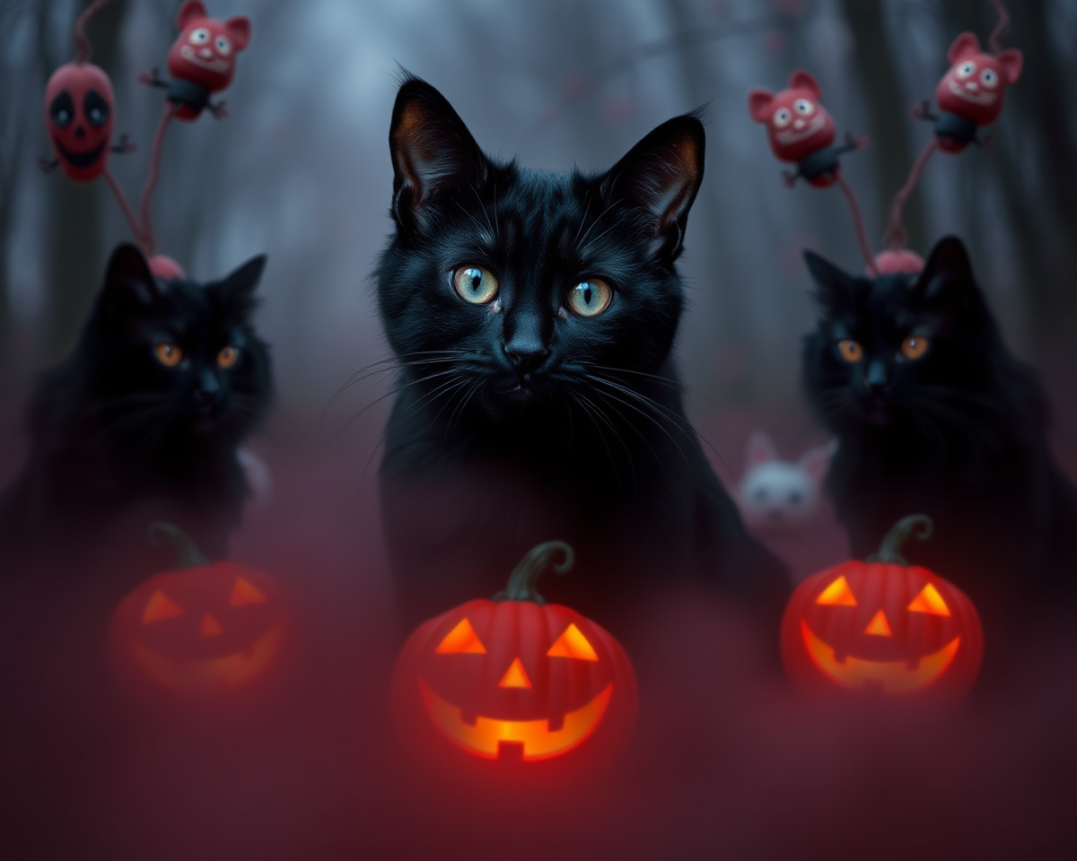 Halloween Pictures of Black Cats