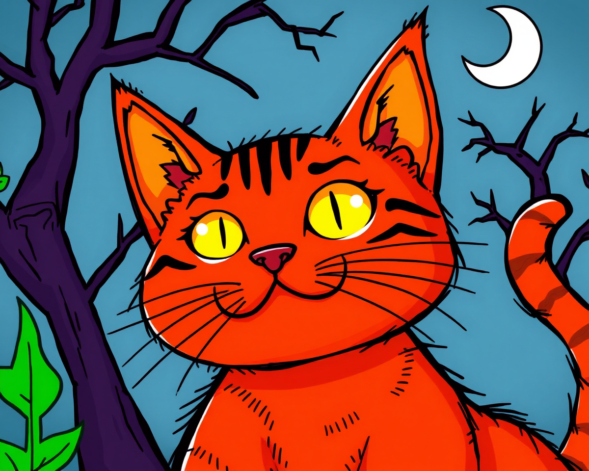 Cute Halloween Cat Coloring Pictures Download