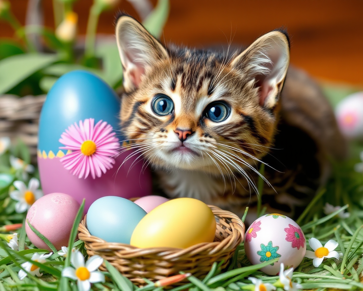 Easter Cat Pictures: A Joyful and Colorful Display