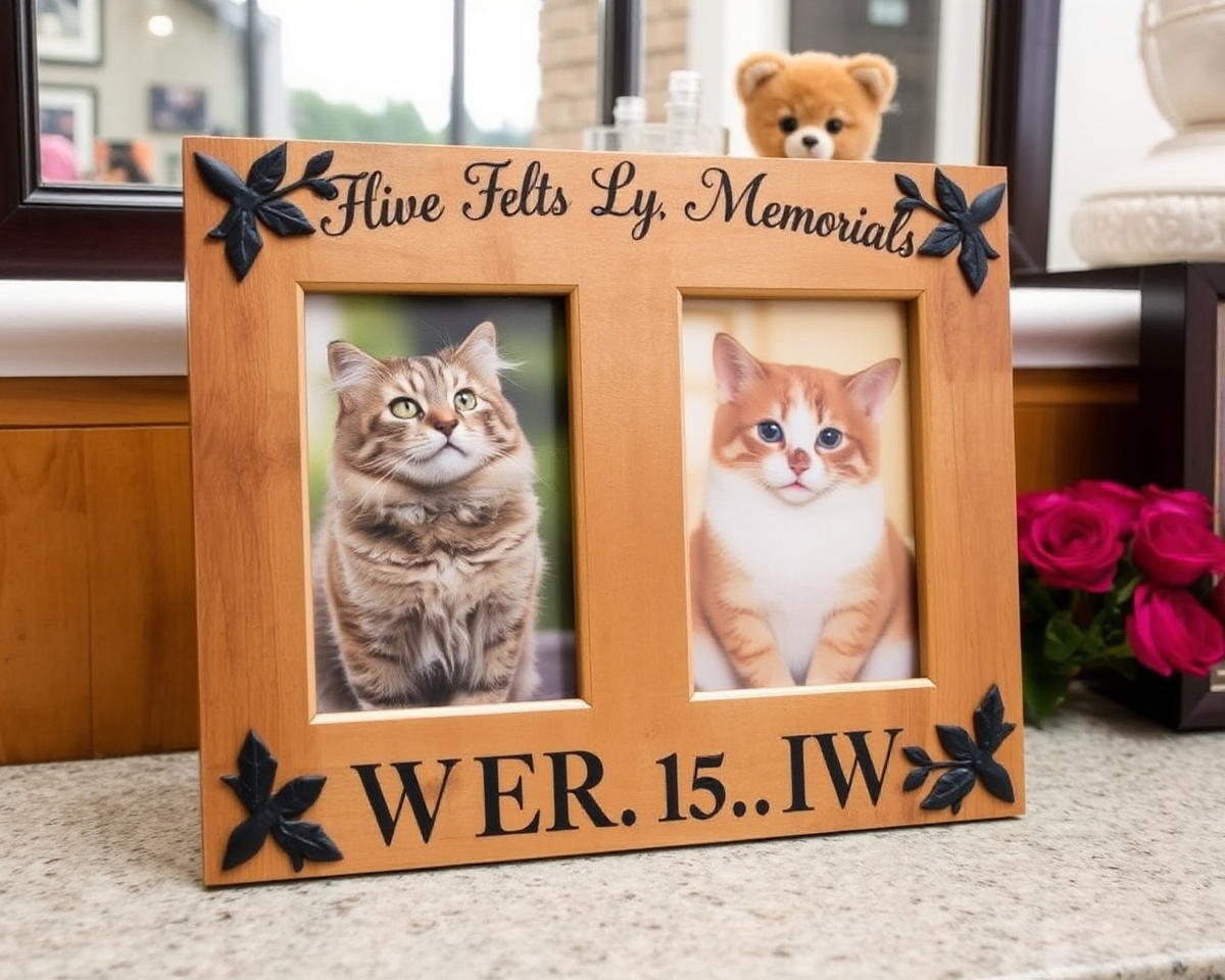 Cat Memorial Picture Frames with Beautiful Designs