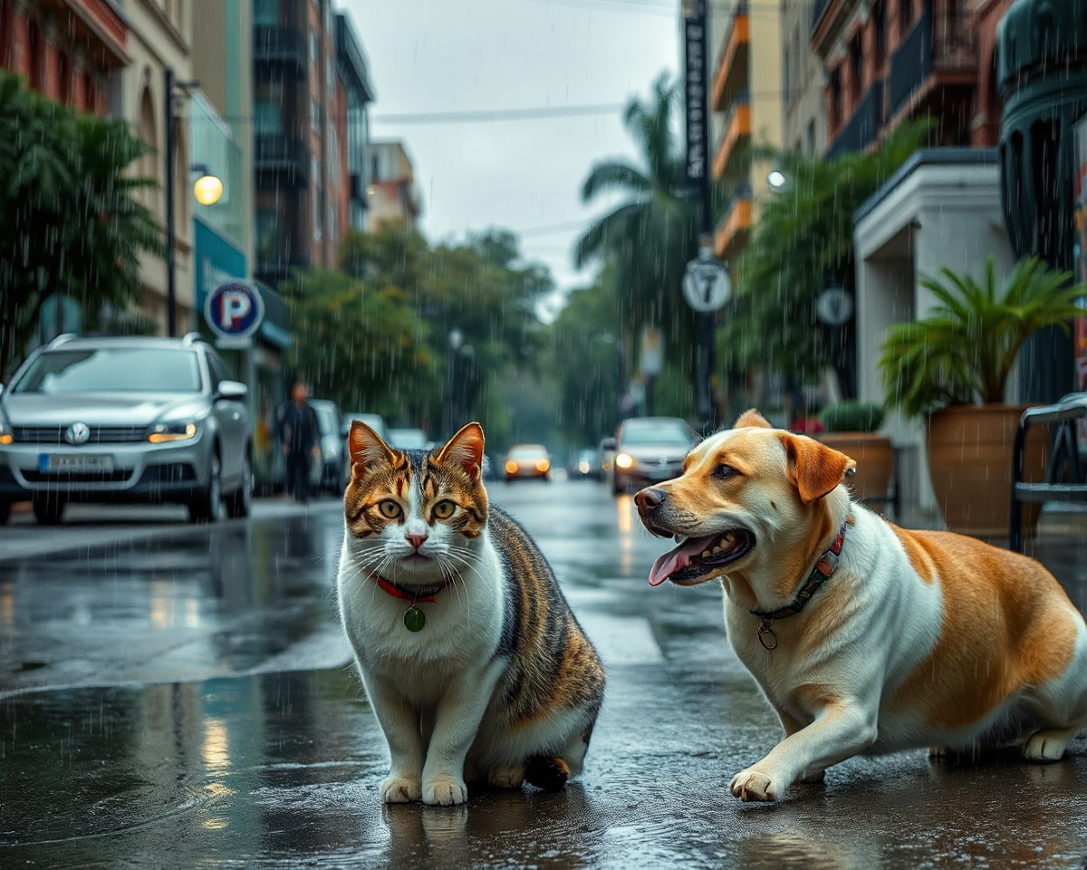 Pictures of Raining Cats and Dogs Fill the Air