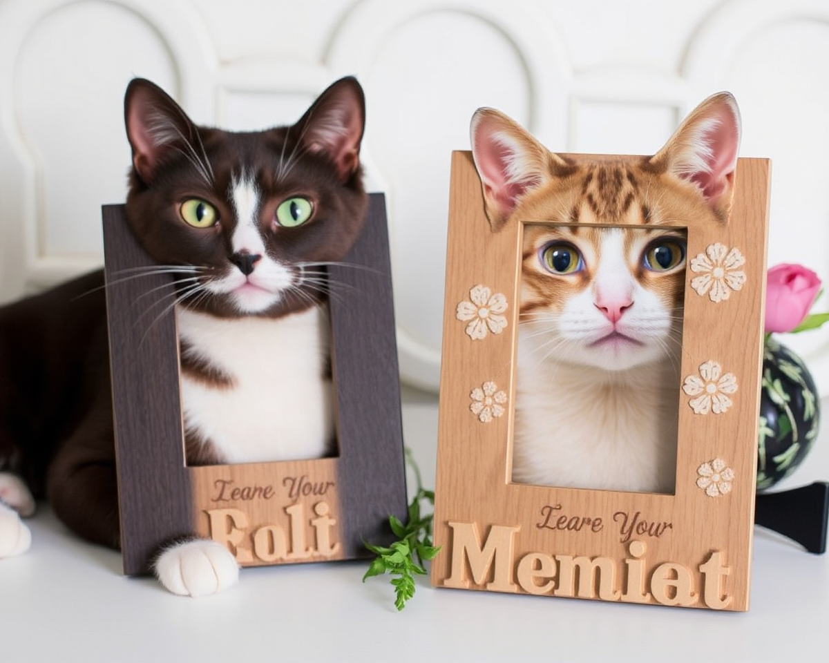 Cat Memorial Picture Frames for Heartfelt Tributes