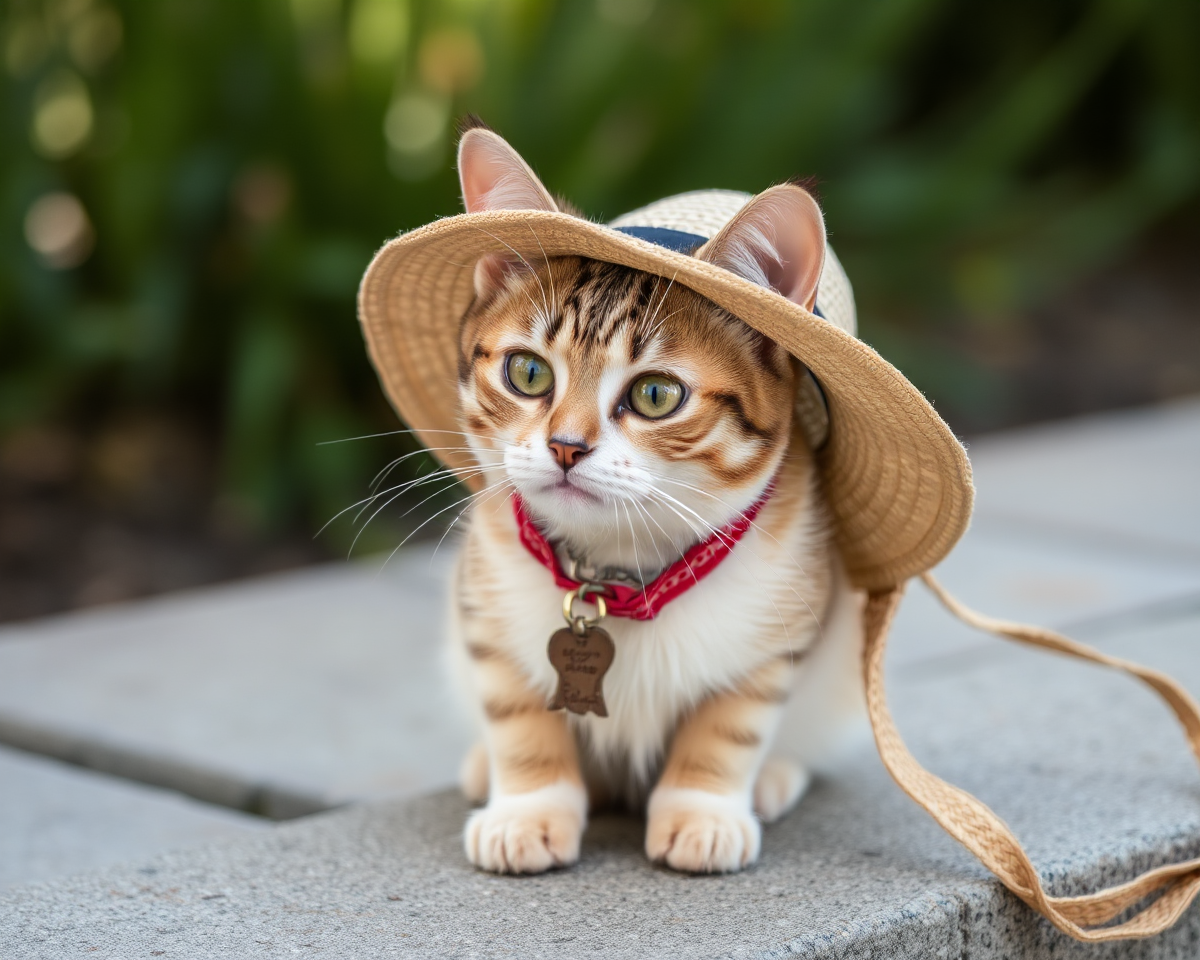 Hat Wearing Cat Steals the Picture Show