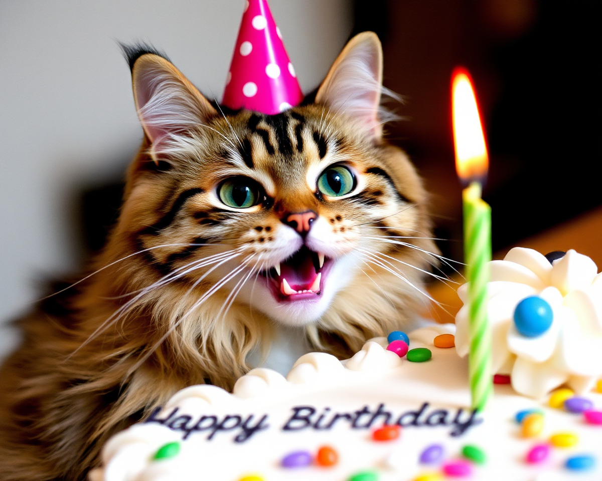 Birthday Wishes with Funny Cat Pictures