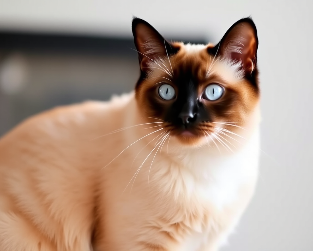 Lovely Balinese Cat Photo Display