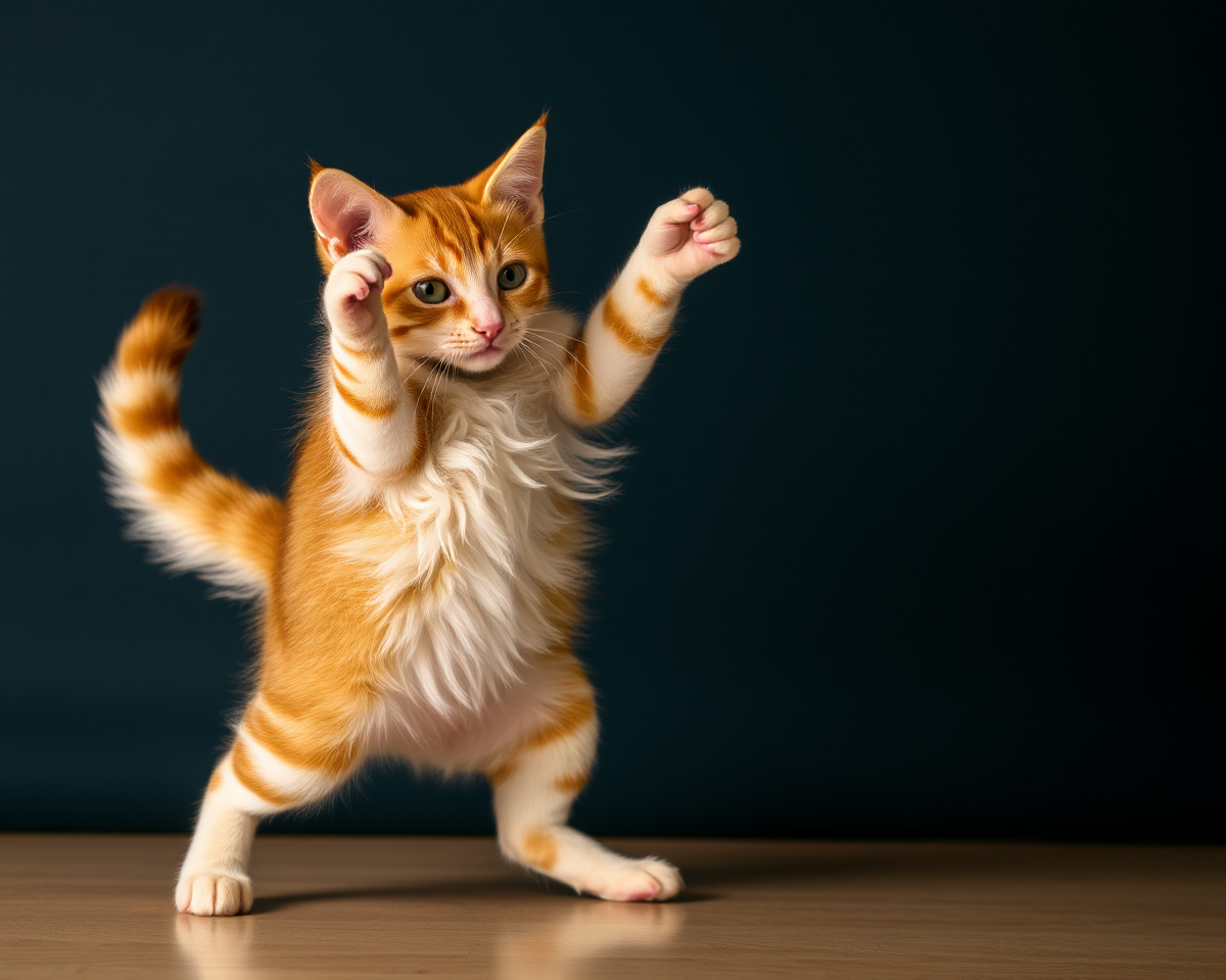 Rare Dancing Cat Pictures Go Viral on Social Media