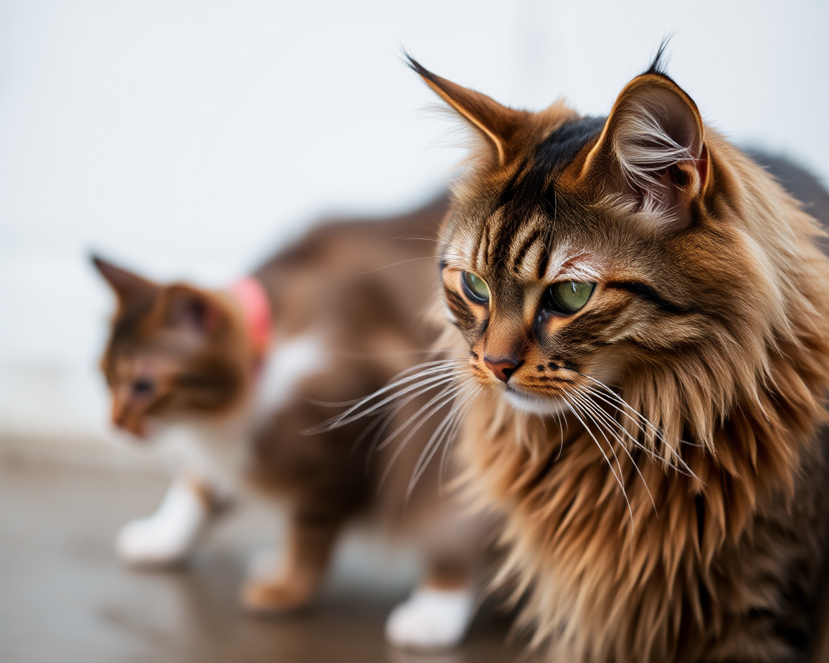 Wet Cat Photos Showcase Furry Felines in Unique Settings