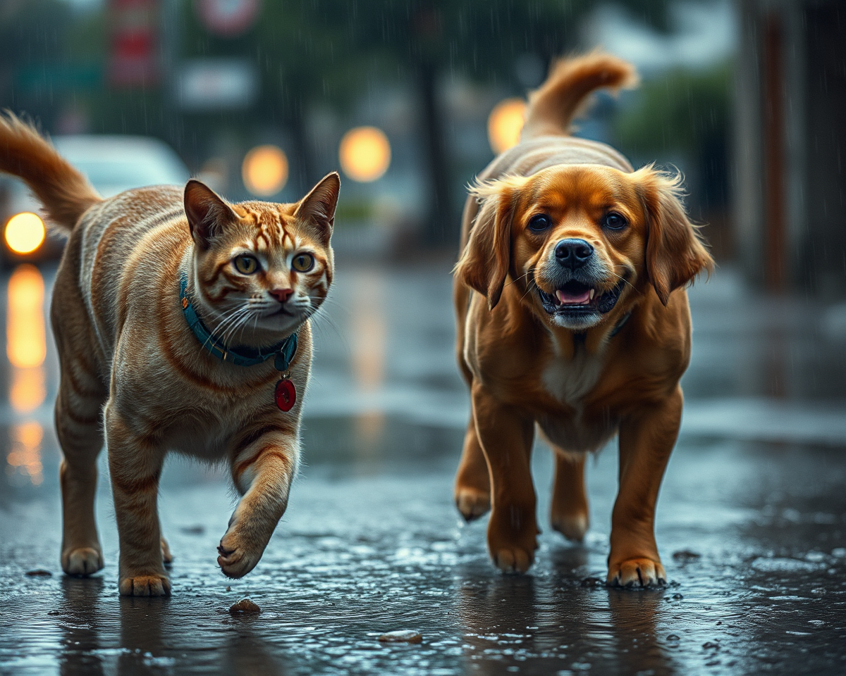 Raining Cats and Dogs Images in Torrential Downpour