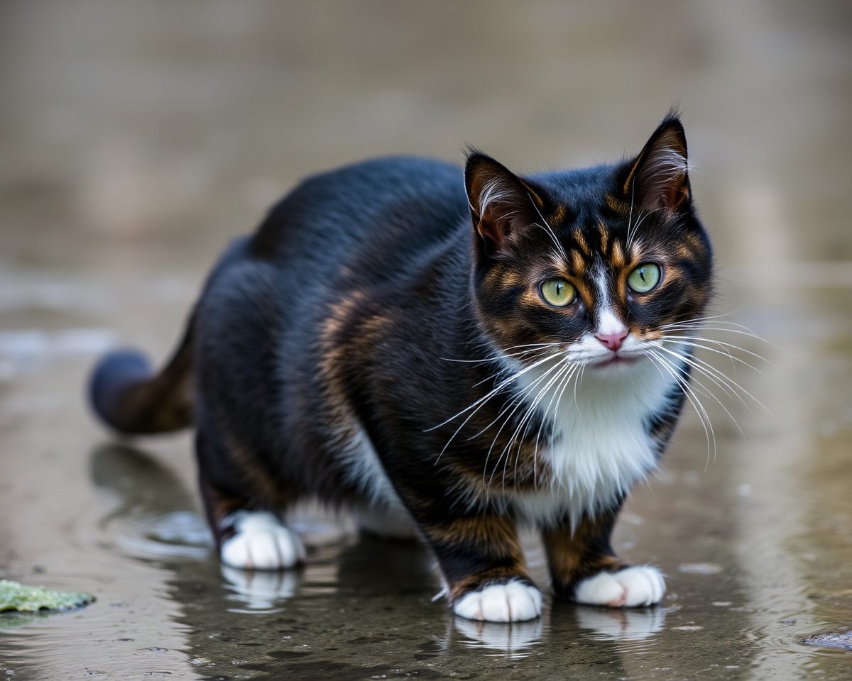 Wet Cat Photos Unleash Cuteness and Playfulness in View