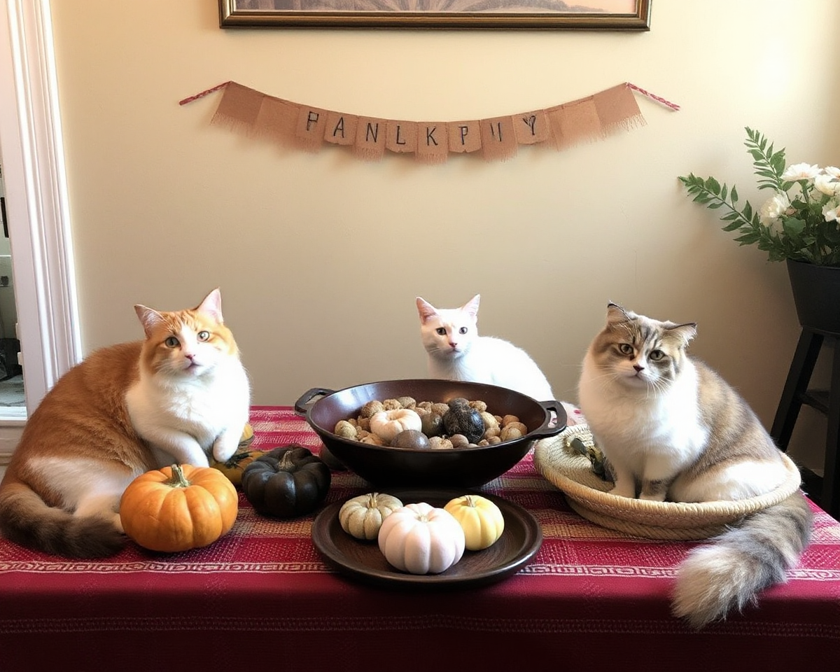 Cats Star in Thanksgiving Pictures