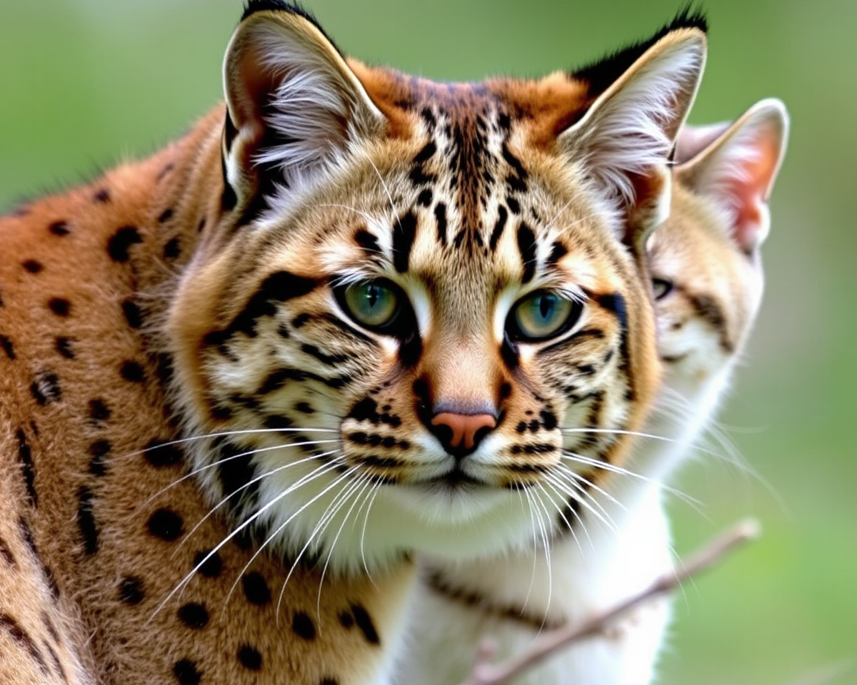 Rare Sight: Bobcat and Domestic Cat Mix