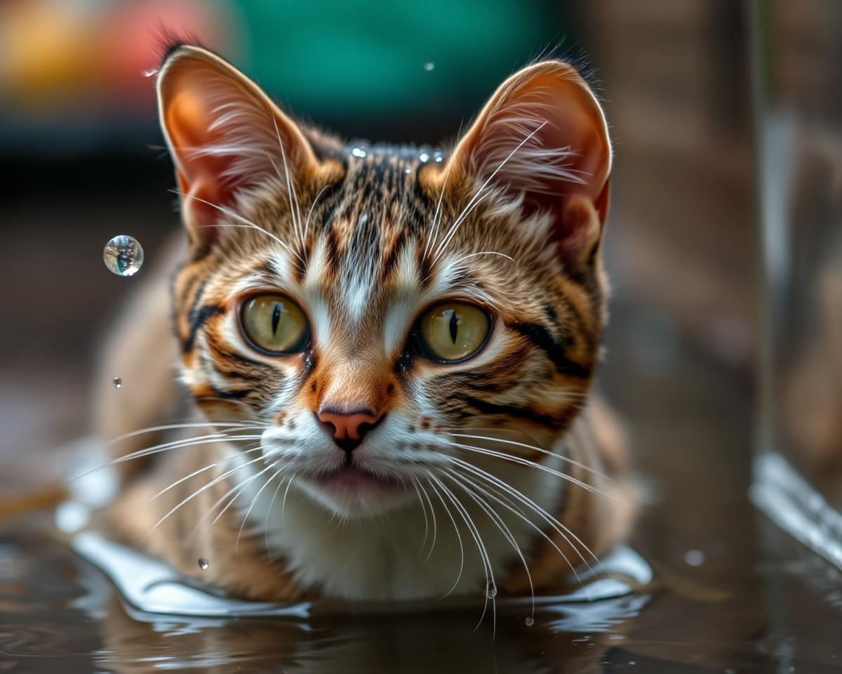 Wet Cat Images for Art