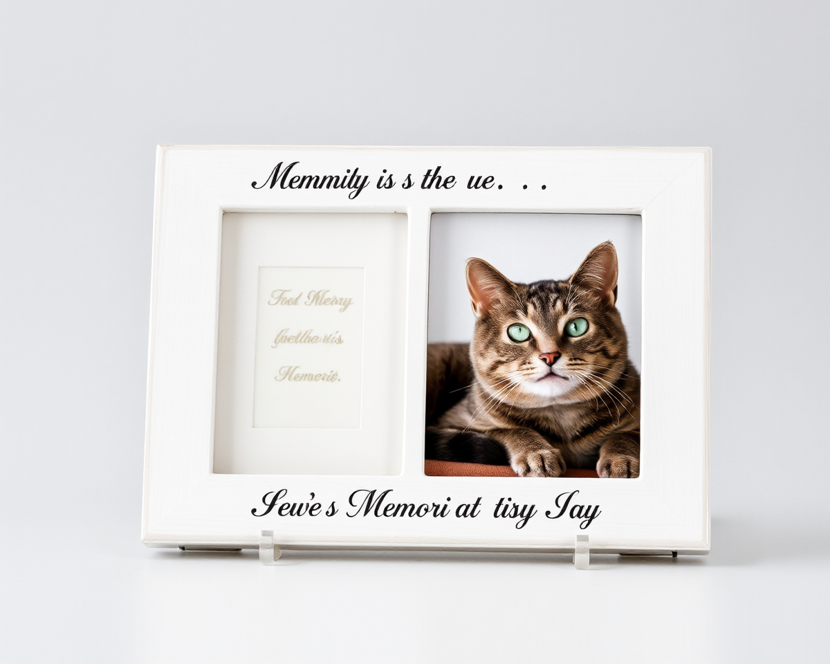 Cat Memorial Photo Frame for Home Decor