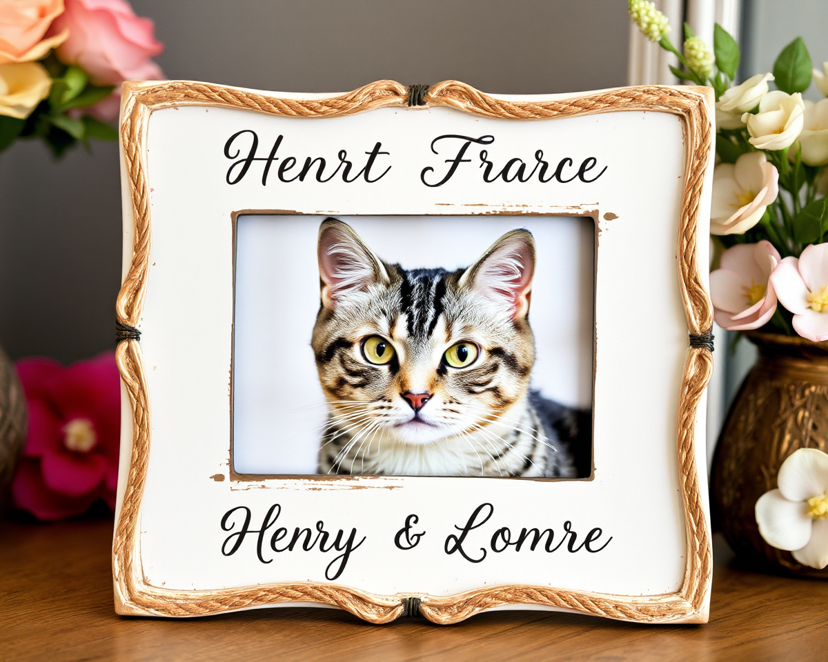 Elegant Cat Memorial Photo Frame Designs