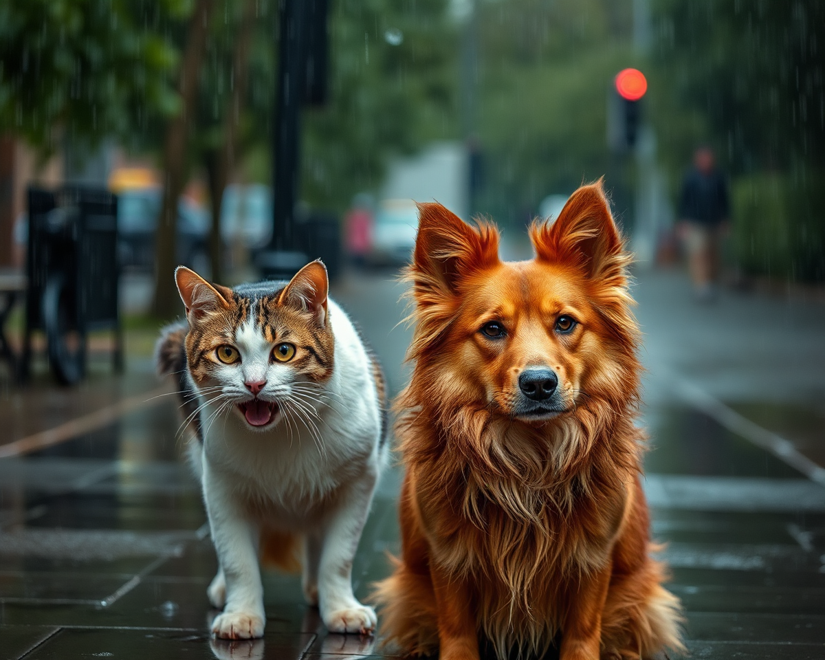 Raining Cats and Dogs in Pictures of Chaos