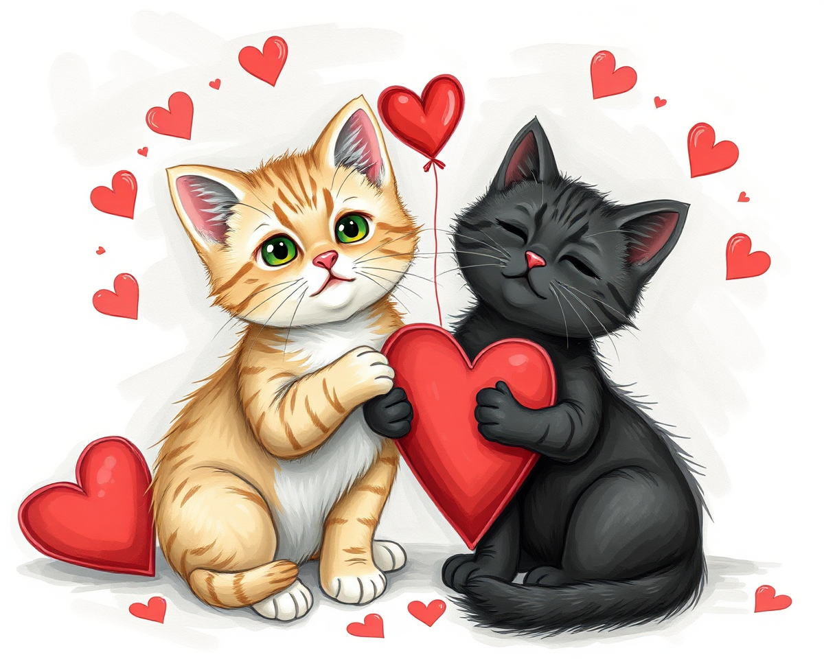 Valentine Cats Pictures: Unique Collection of Adorable Felines