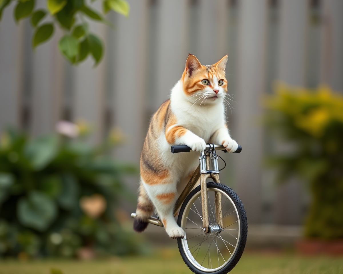 Cat on Unicycle Image Generation