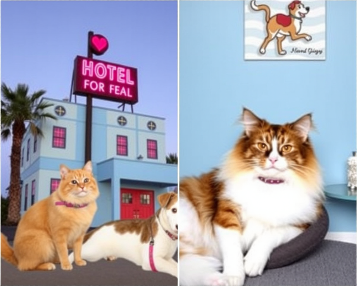 Hotel for Dogs and Cats Photos Display Online