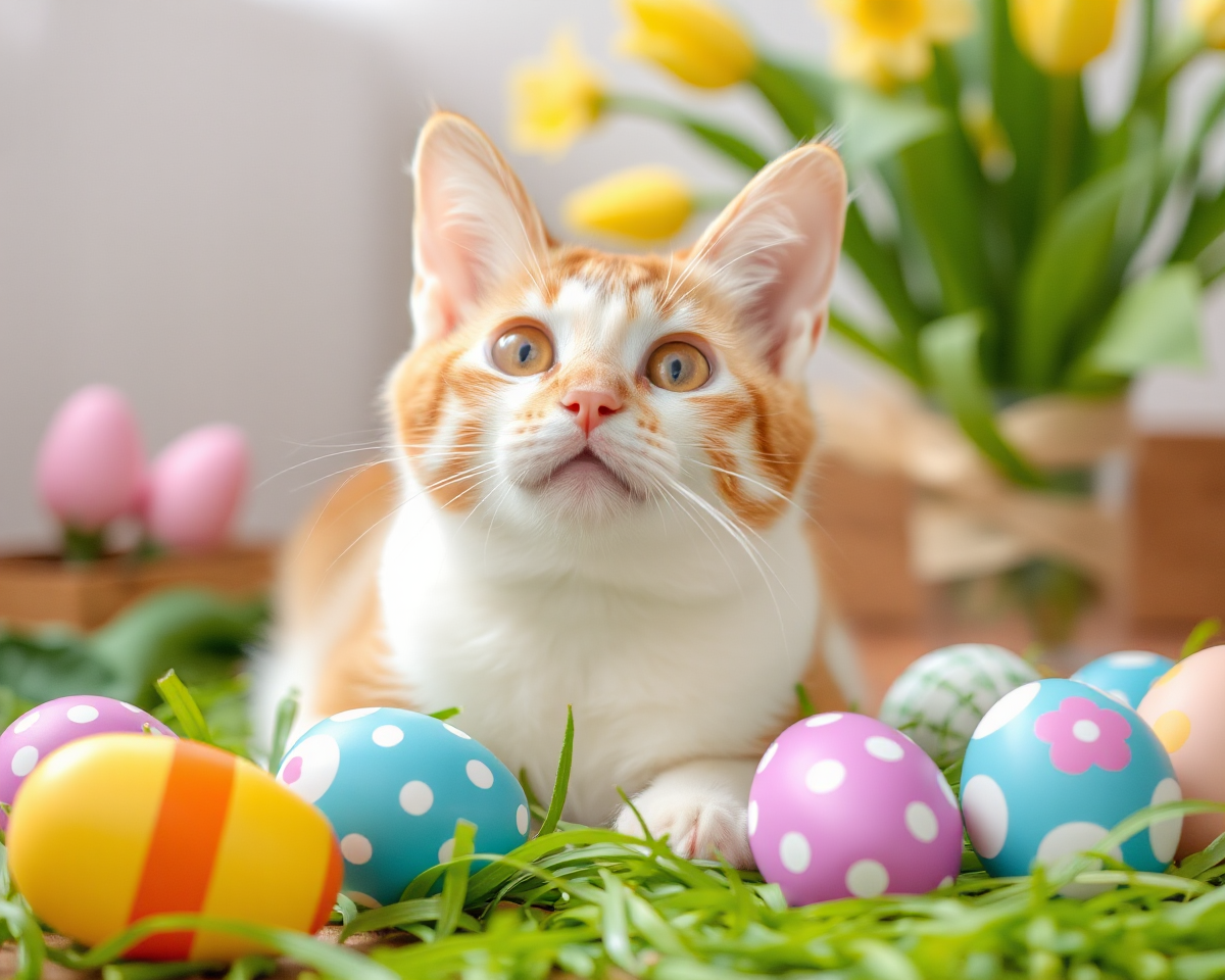 Easter Cat Pictures: A Playful and Whimsical Scene