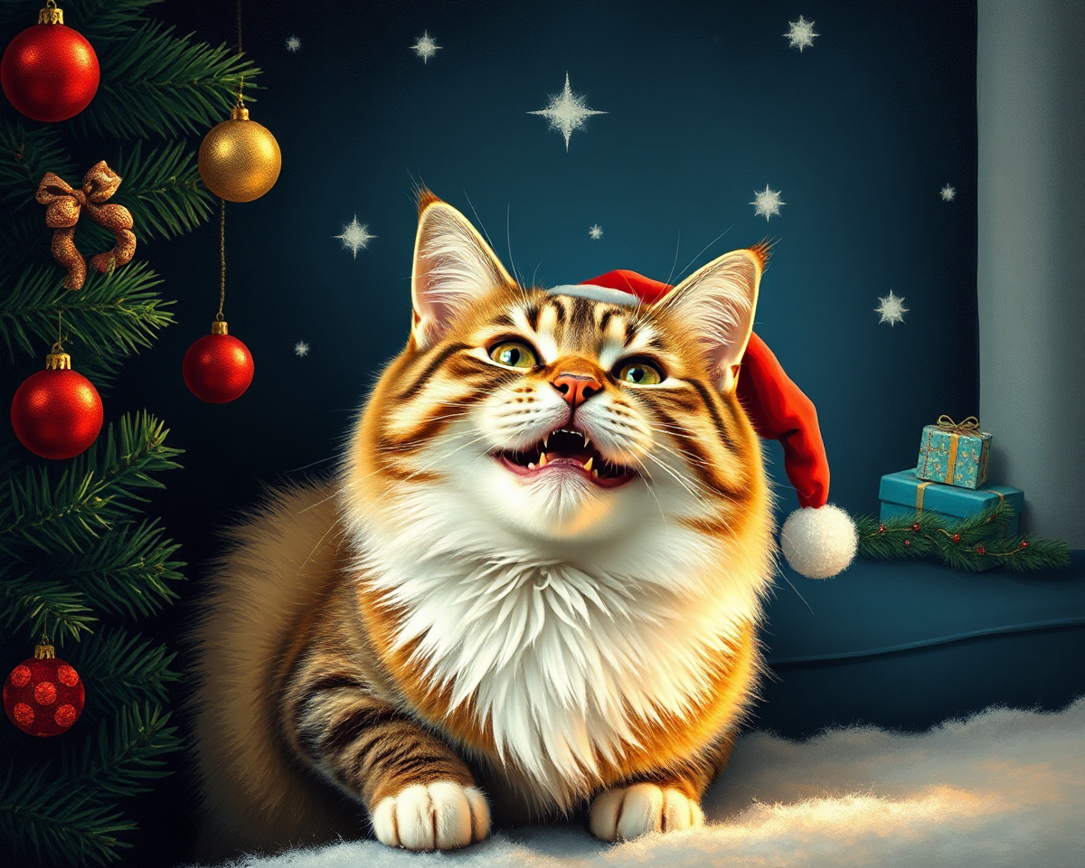 Funny Christmas Pictures of Cats in Holiday Spirit