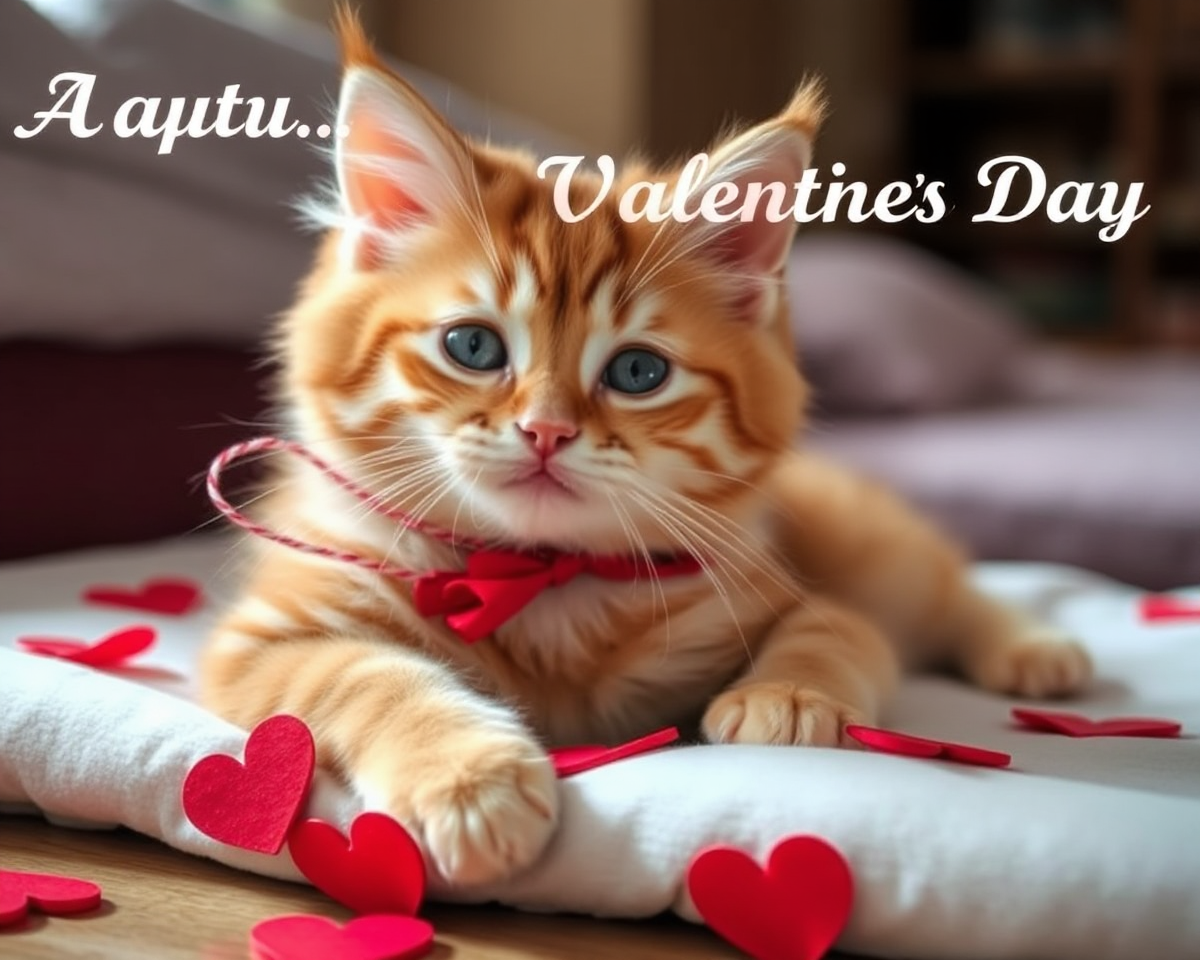 Valentines Day Cat Pictures for Family