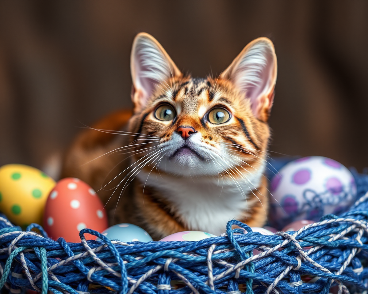 Easter Cat Photos in Colorful Vibrant Hues