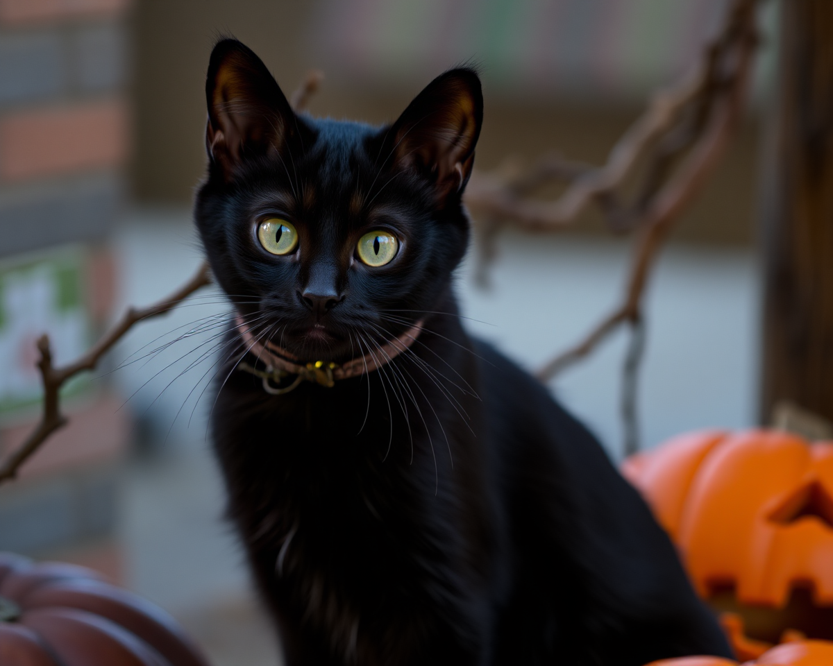 Halloween Black Cat Photo Collection