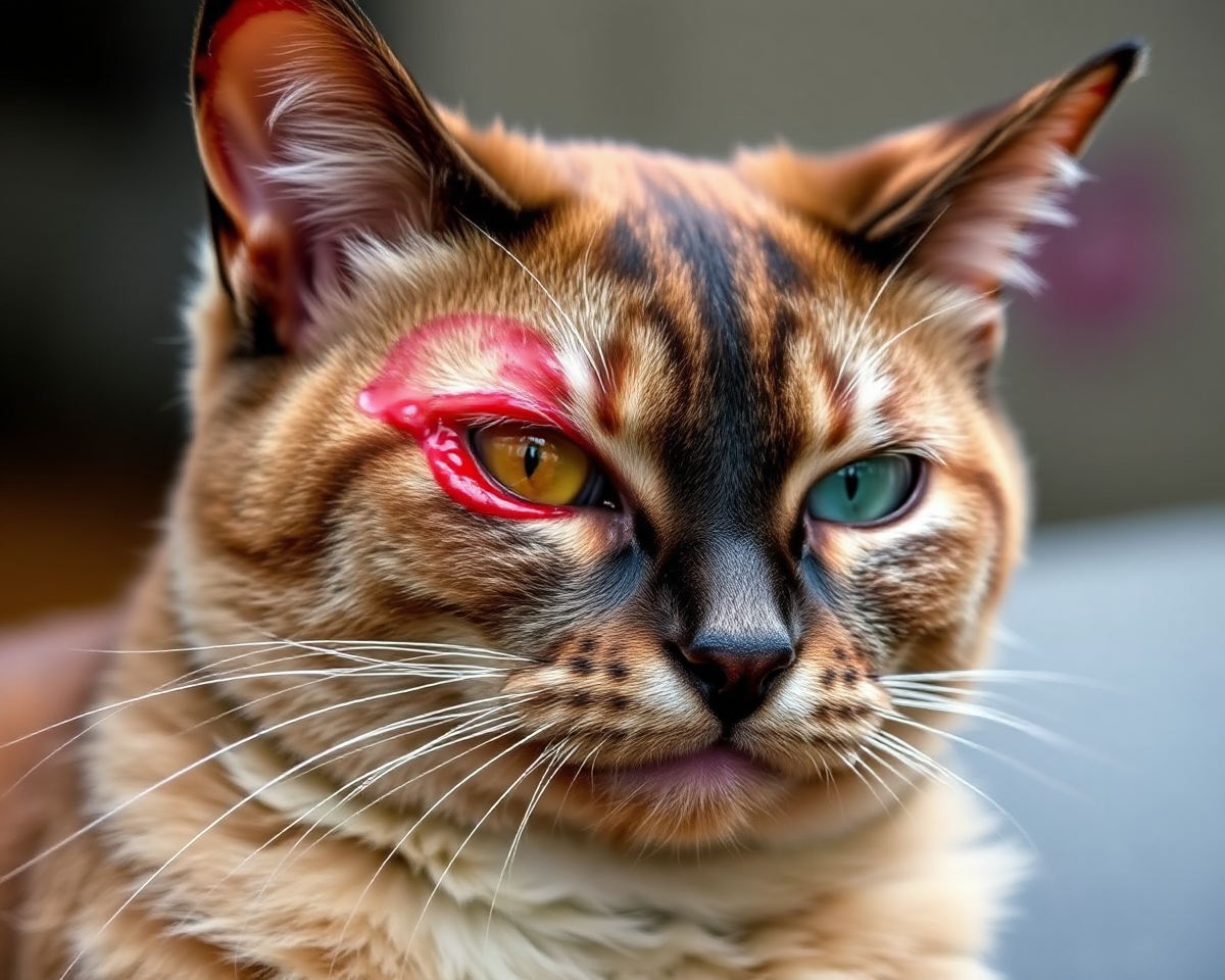 Images of Snake Bites on Cats' Skin