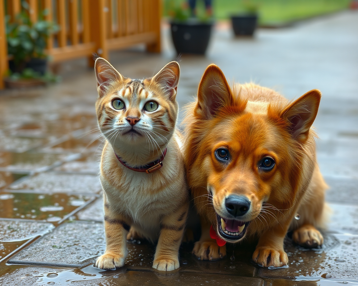 Raining Cats and Dogs in Vibrant Color Images