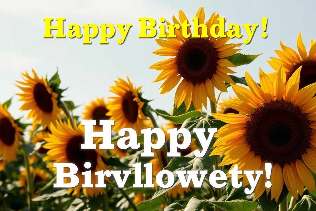 Happy Birthday Sunflower Images for Friends