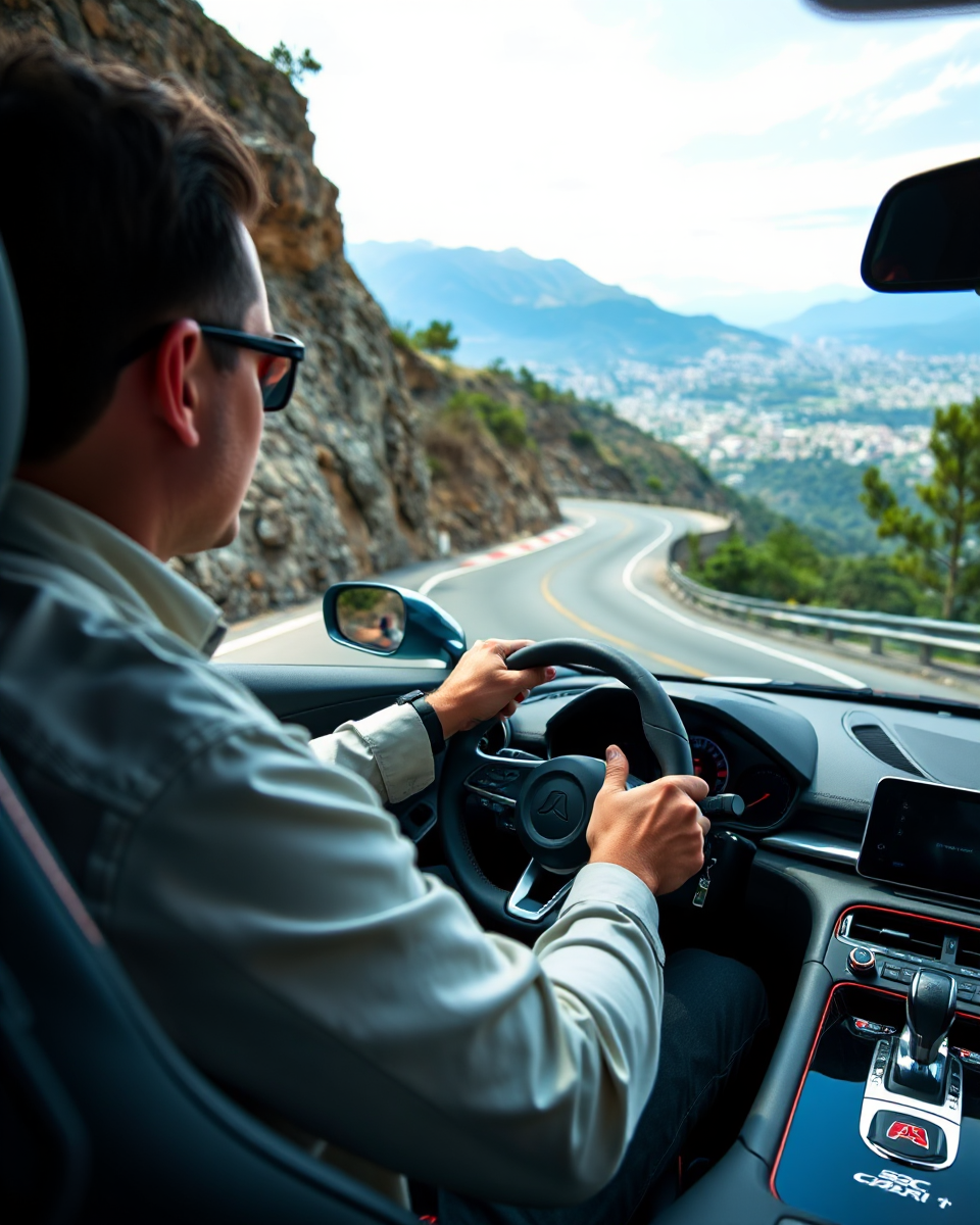 Mark, Chauffeur, Navigates Winding Mountain Road in Style