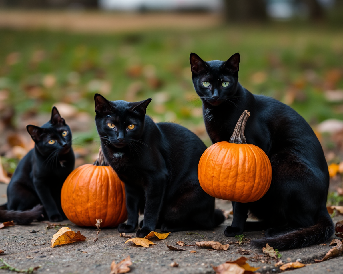 Frightful Images of Black Cats for Halloween