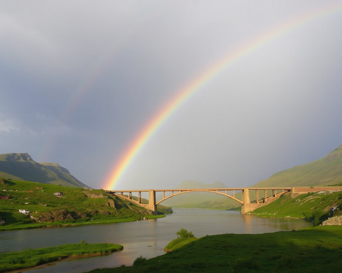 Whimsical Rainbow Bridge Images for Cats