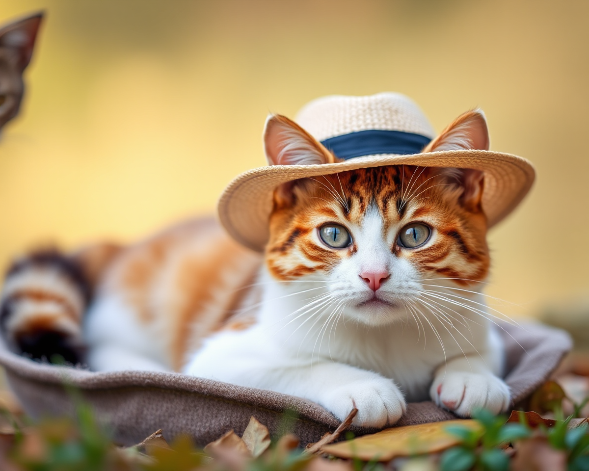 Cat and Hat Pictures: Playful Fusion of Feline and Fashion