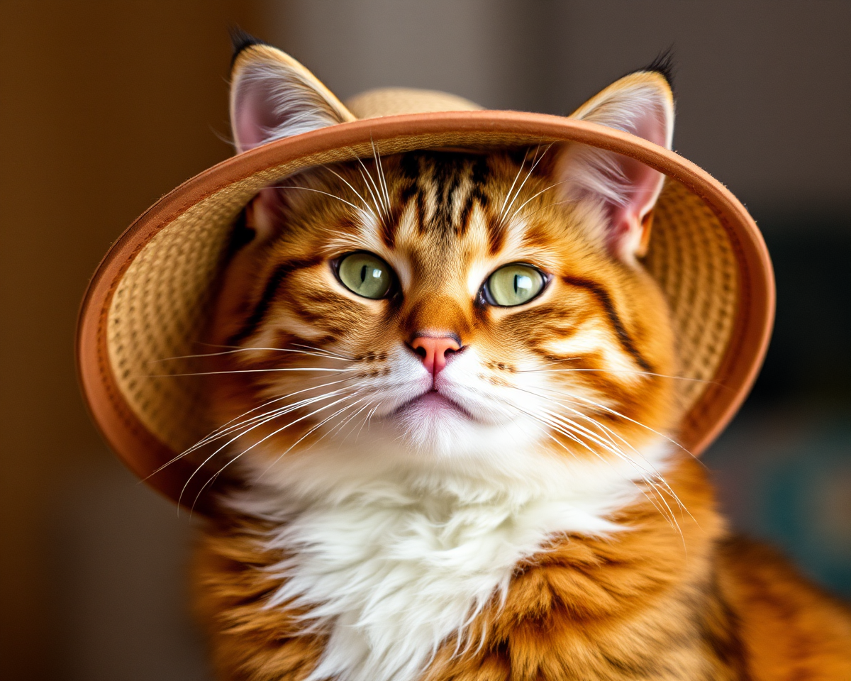 Whimsical Cat in a Hat Picture Delight