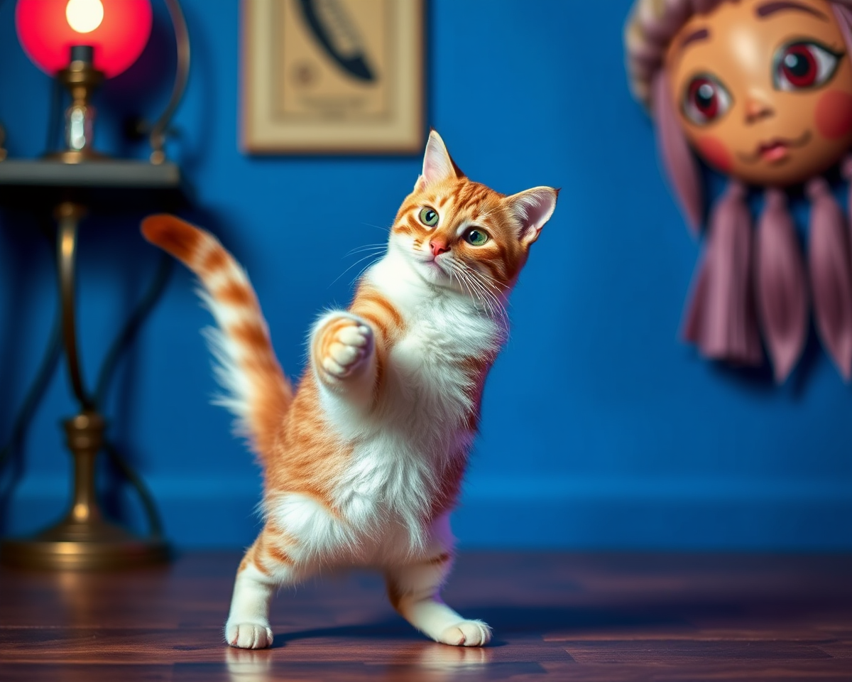 Dancing Cat Pictures Bring Smiles to People's Faces