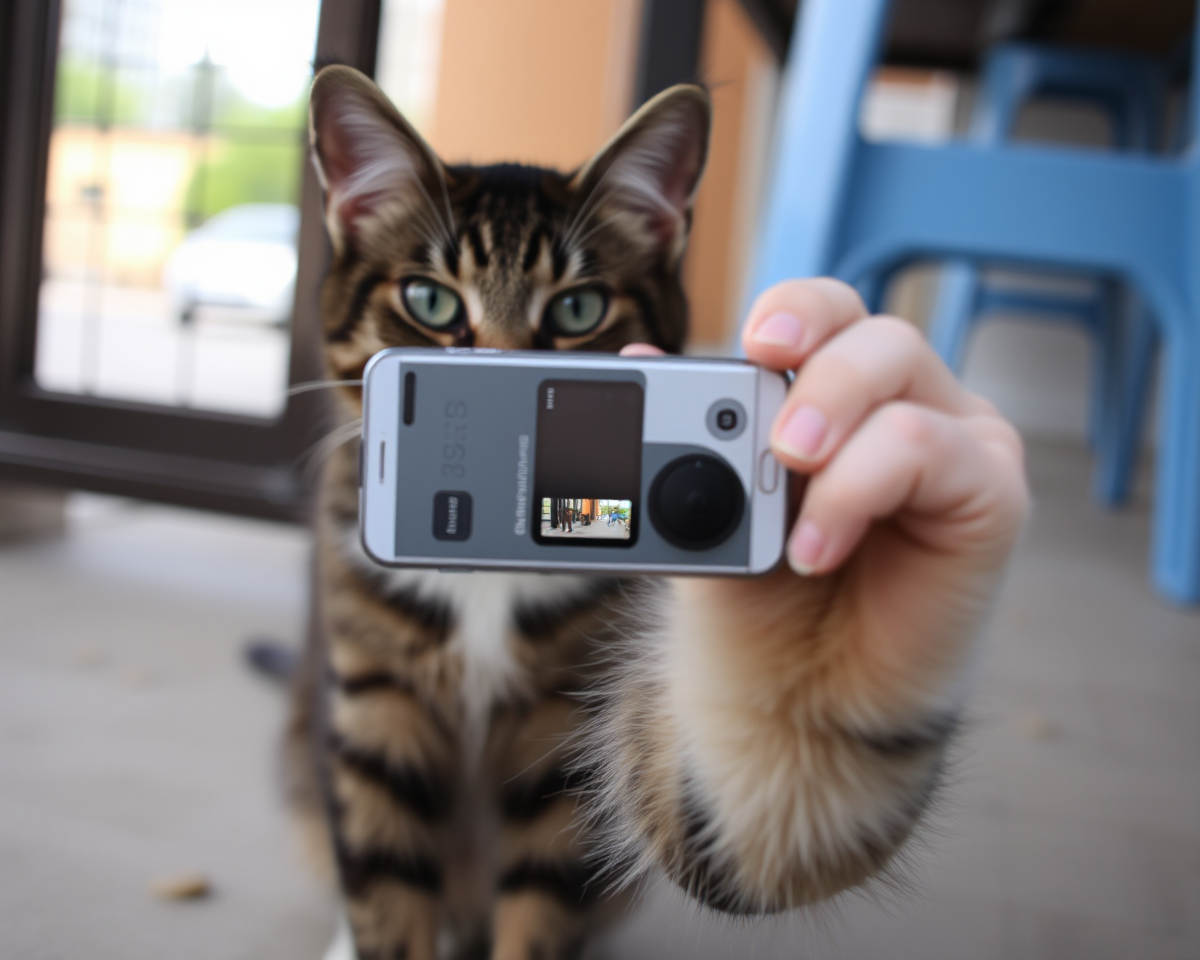 Cat Taking a Picture: Whimsical Whimsy with a Camera