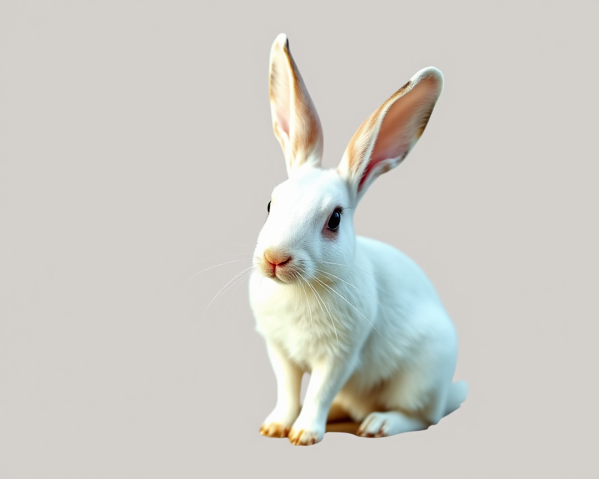 Transparent Vintage White Rabbit PNG Design Picture