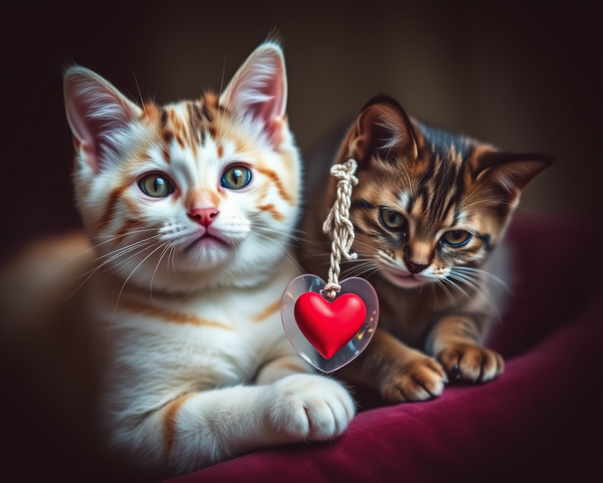 Whimsical Valentine Cat Photos Feature Feline Whimsy