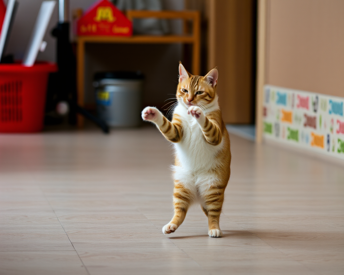 Whimsical Cat Dancing Images Bring Delight